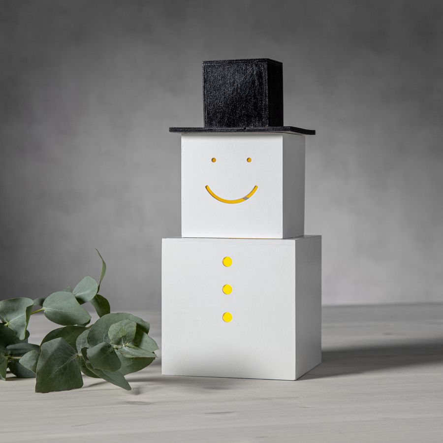 Figur SNOWMAN - Indoor, Weiss, 20 LED