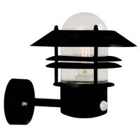 Blokhus, Wandleuchte m Sensor, Schwarz - E27, max. 60W, IP54
