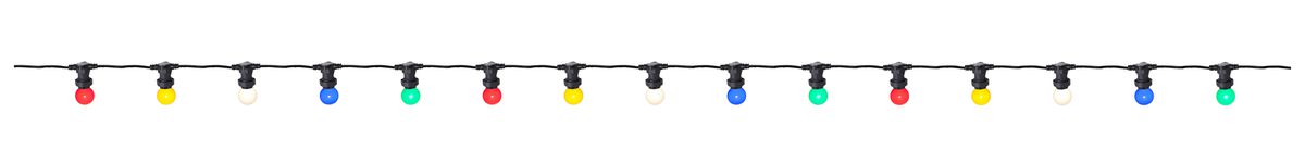 LED Party-Deco Illuminationskette, 15m - IP44, Multicolor, 15 Led's, 1500cm