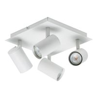 Deckenleuchte FRIDA - 4xGU10 (exkl.) max.4x35W, IP20, 90°, weiss, dimmbar (Optional Leuchtmittel), L=230mm,B=230mm,H=115mm