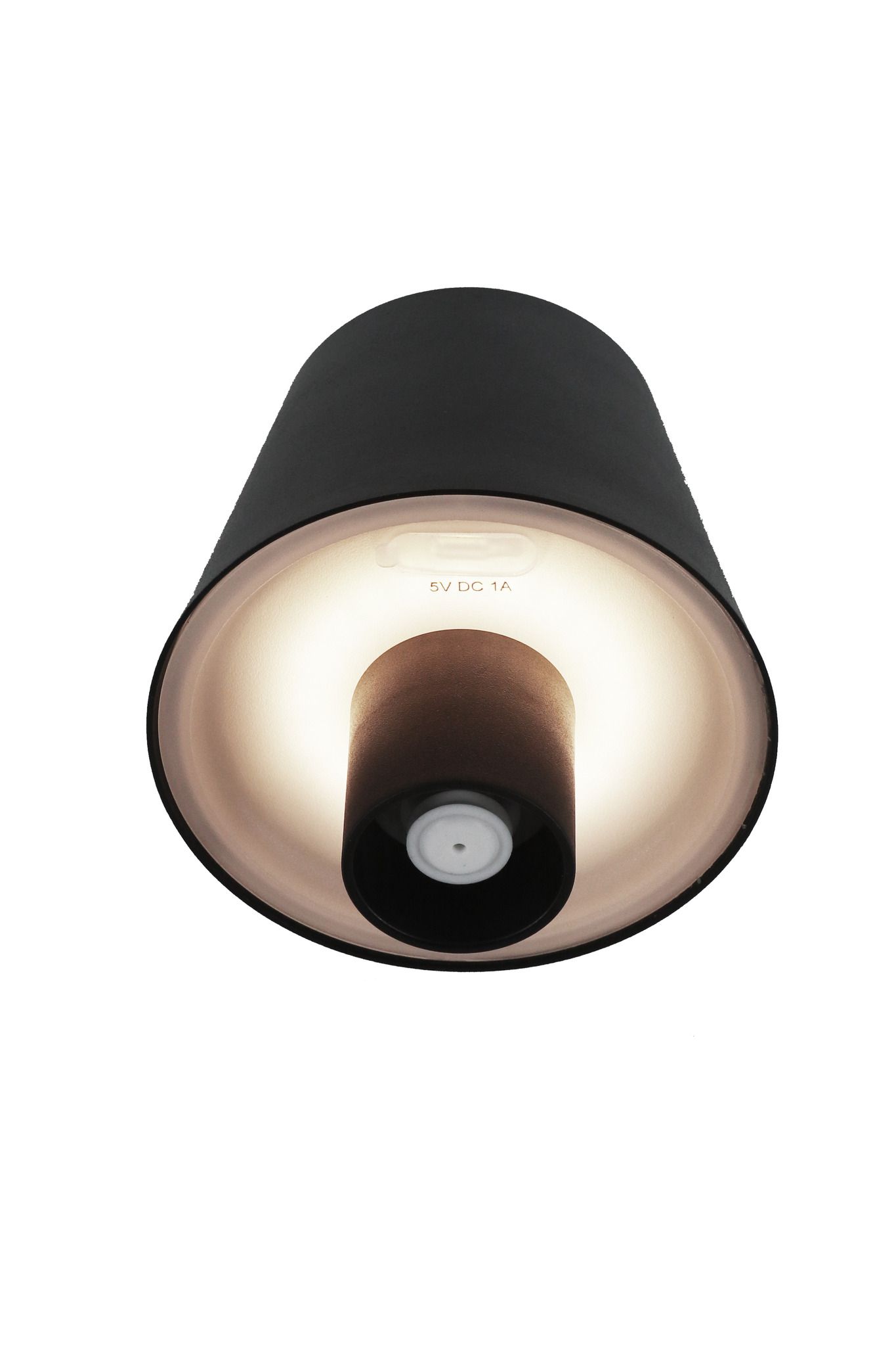 Akku Tischleuchte Wine Bottle USB-C GINI Schwarz - IP54, RGBW, 250lm