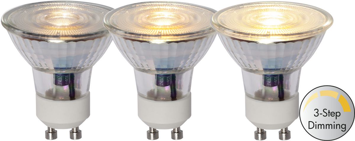 LED Leuchtmittel GU10 MR16 Spotlight Glass - GU10, 395Lm, 3000K, 4.4W, 220-240VAC