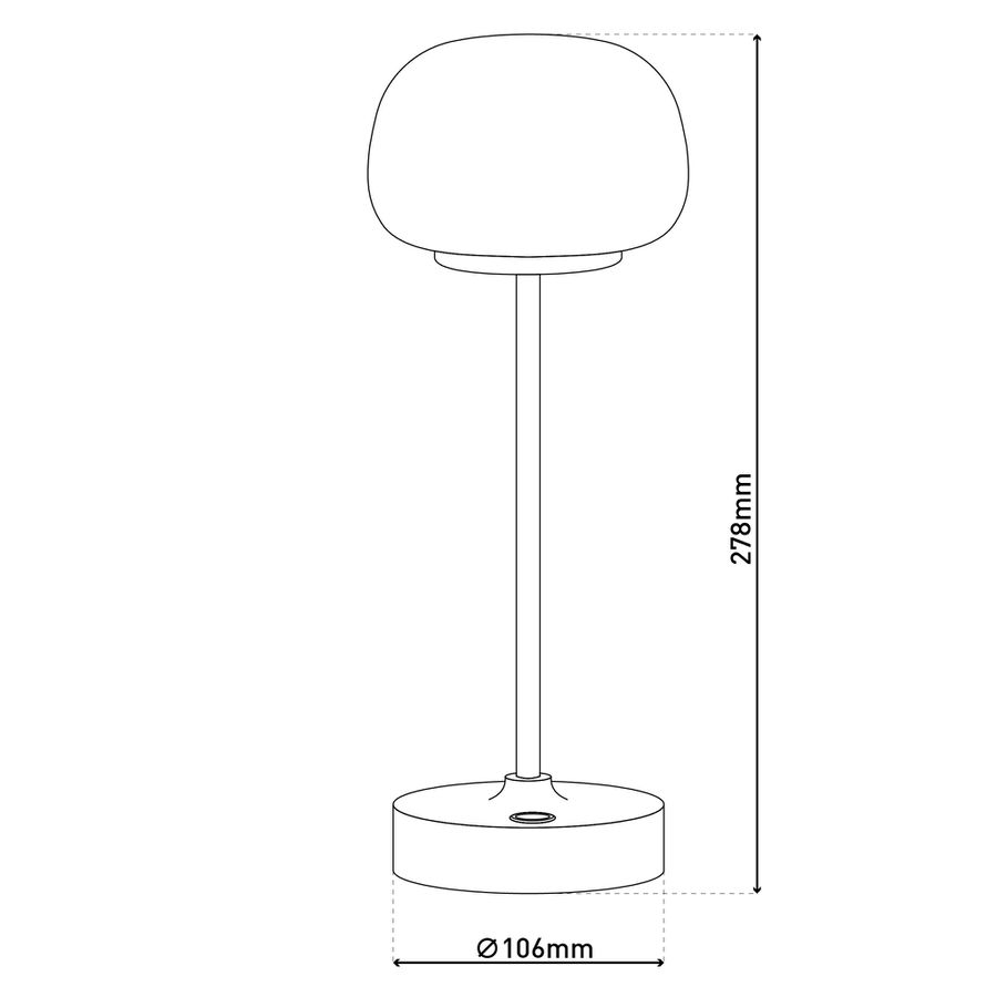 LED Akku- Tischleuchte PINA beige - LED-Modul, 6W, IP20