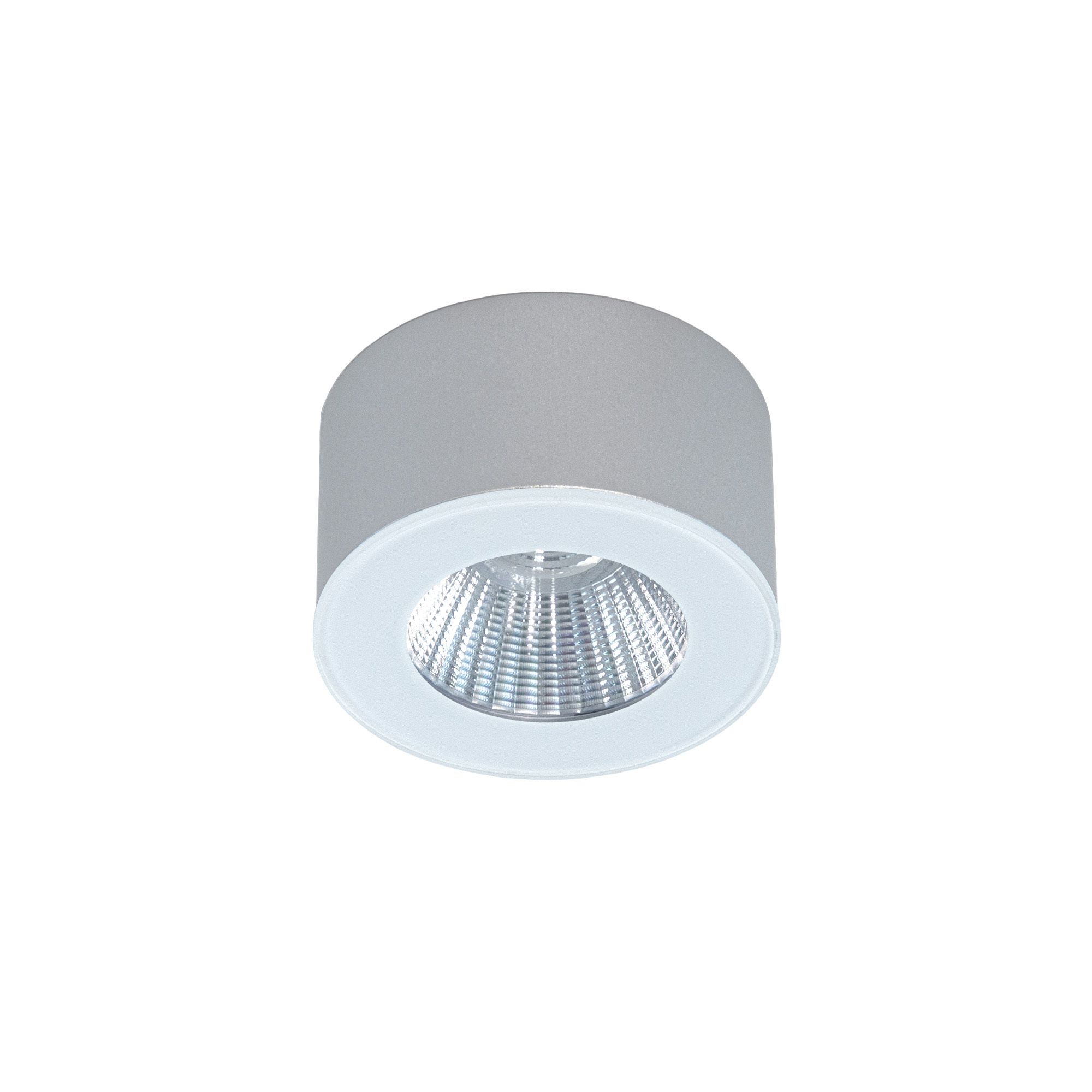 Spot LED Mille - 8W, 615lm, 3000K, IP44, CRI 80, 40°, grau/weiss, dimmbar, D=63mm, H=34mm
