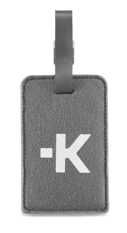 Gepäckanhänger, grau - Luggage Tag, silver/ grey