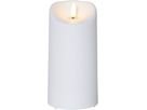 LED Pillar Kerze Flamme - Outdoor, Weiss, 15cm Höhe, Timerfunktion