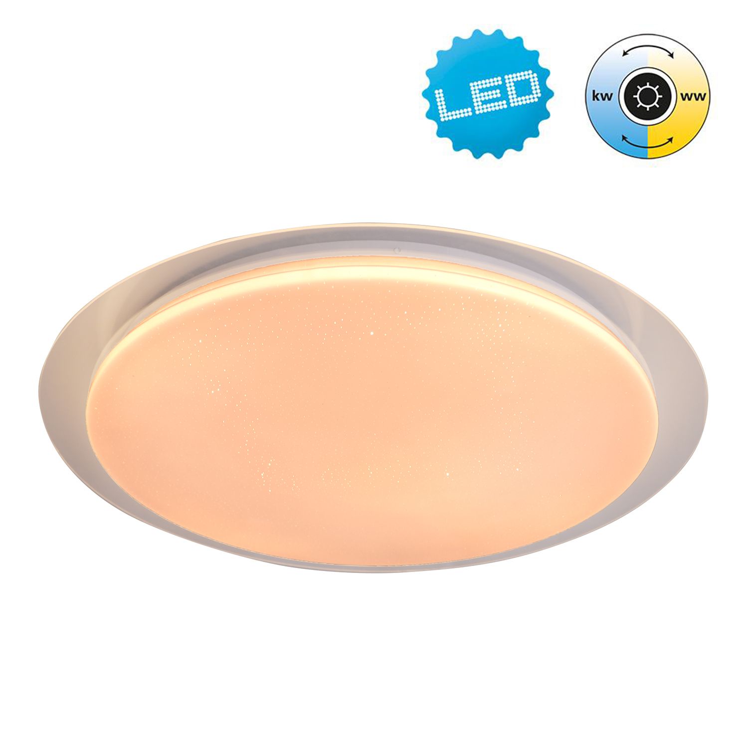 LED Deckenleuchte Locarno d:46cm - LED fest verbaut, 2700-6500K, warm-kaltweiss