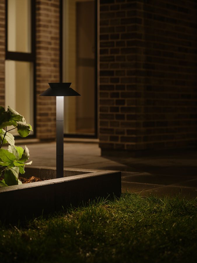 Solar-Pollerleuchte Justina Antrazit - 5W, 3000K, 400lm, IP44