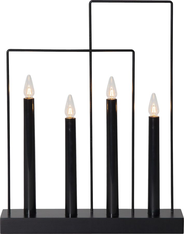 Kerzenständer Glossy Frame - IP20, Neutralweiss, 4 LED's