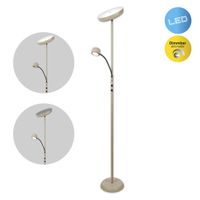 LED Stehleuchte ROMIS mit Lesearm H:180cm frosted almond - LED-Modul, IP20, 230V
