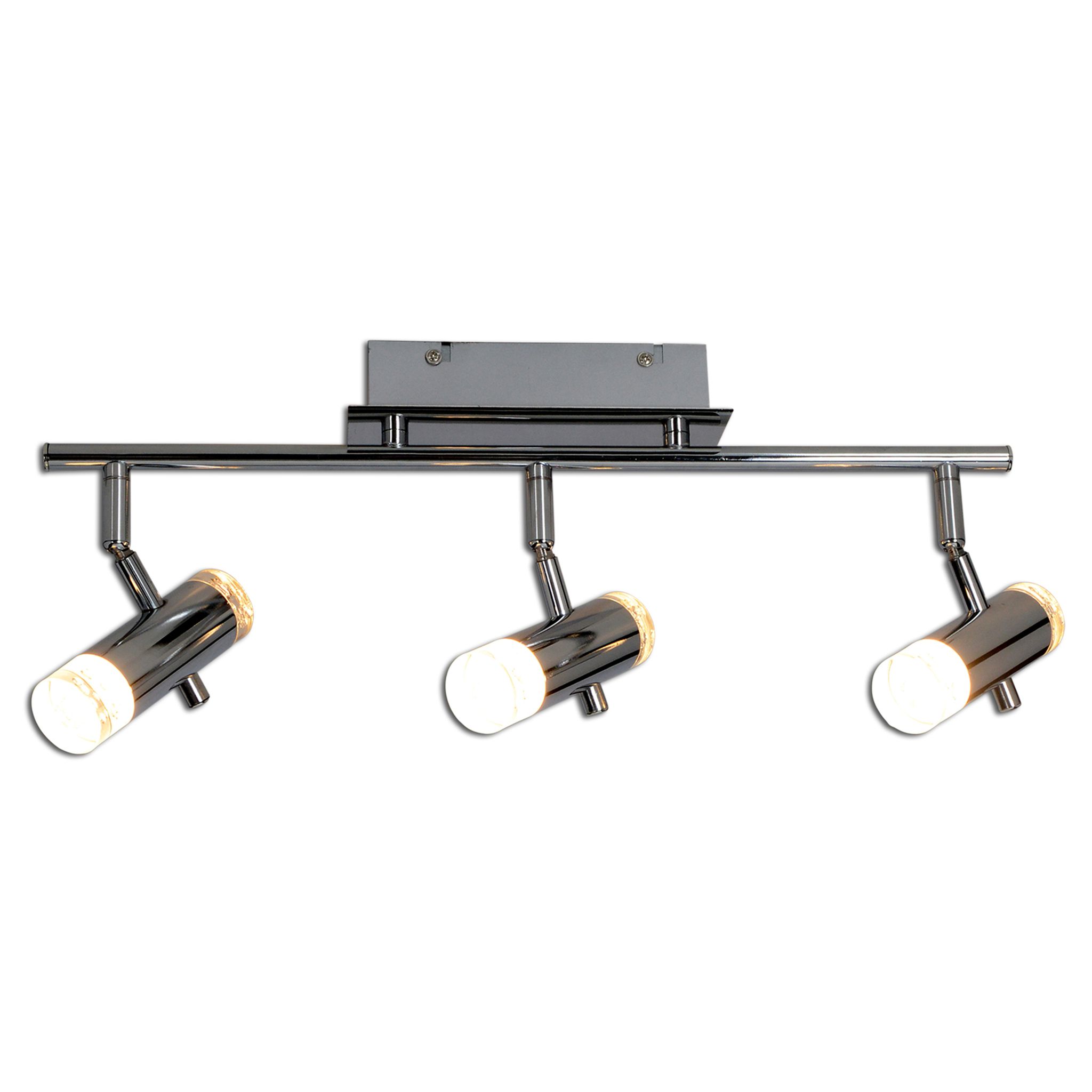 LED Deckenleuchte Garda (3er Spot) - 13,5W, 975lm, 3000K, IP20, chrom, nicht dimmbar, L=460mm, B=85mm, H=170mm