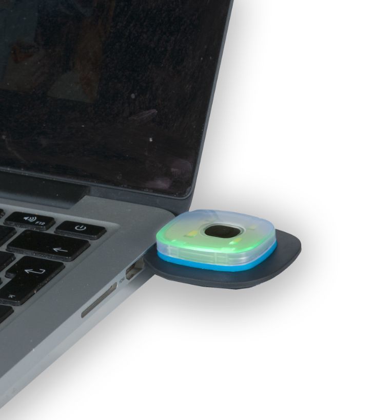 LED Stirnband anthrazit, USB aufladbar - anthrazit, 150lm, inkl. USB-Akku