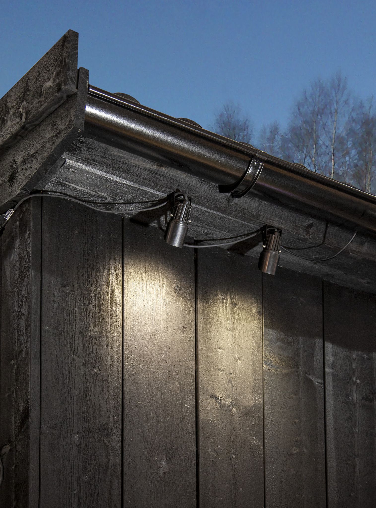 System 24 Extra, Garten-Spots 2er Set - Schwarz, Warmweiss