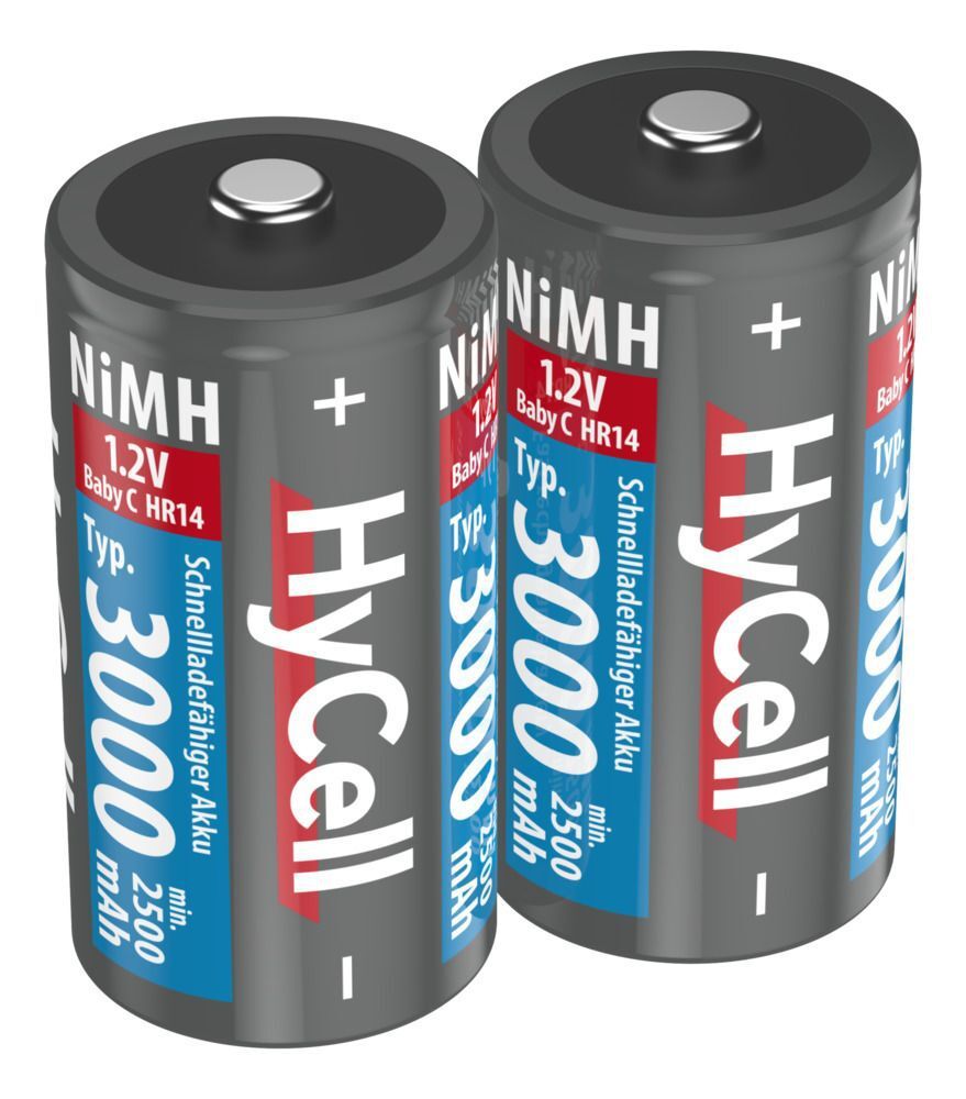 NiMH Akku Baby C Typ Typ 3000 (min. 2500 mAh) 2er Blister - Baby C Akku 3000 mAh