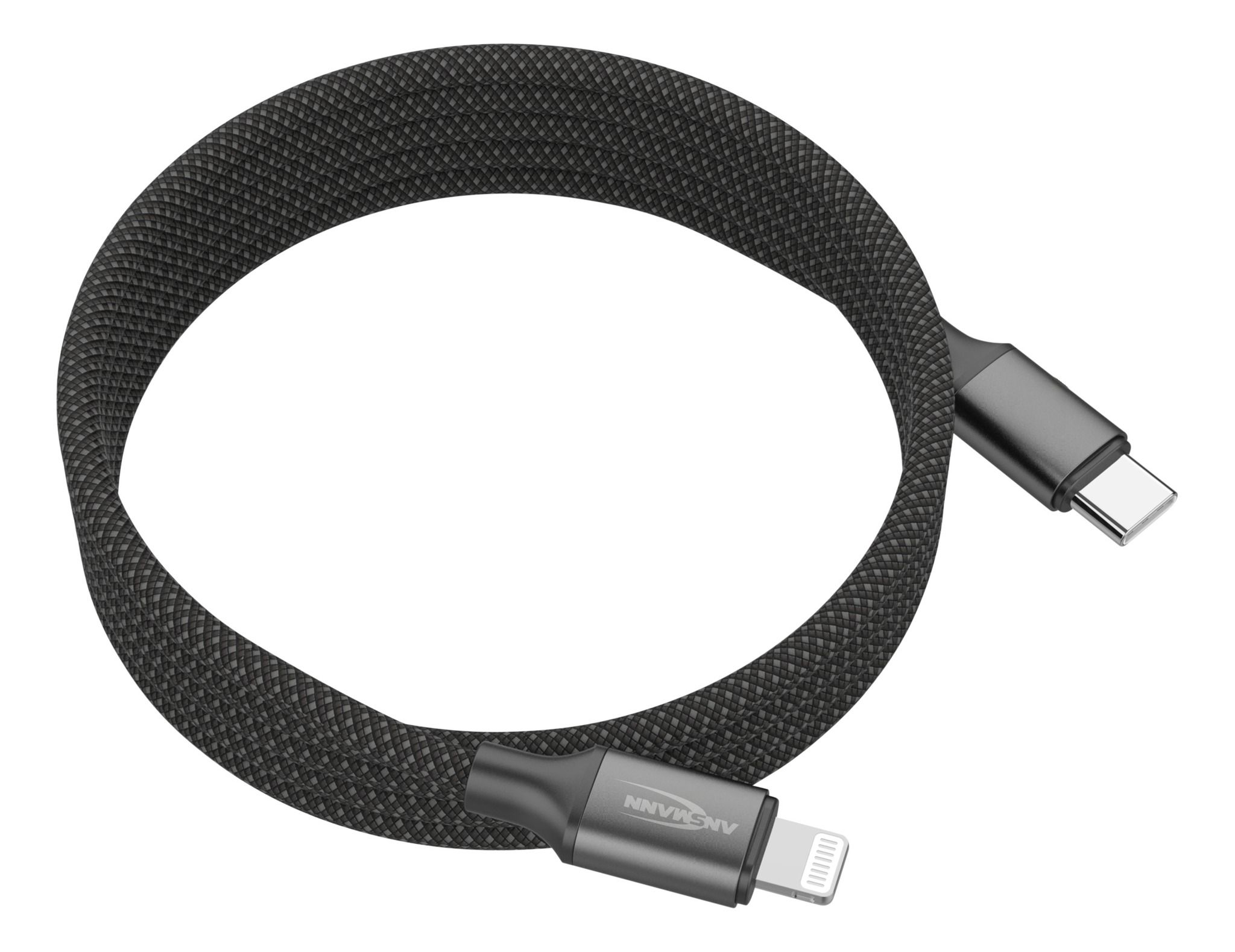 Magnetisches Kabel USB Typ-C auf Lightning - 120 cm,  schwarz