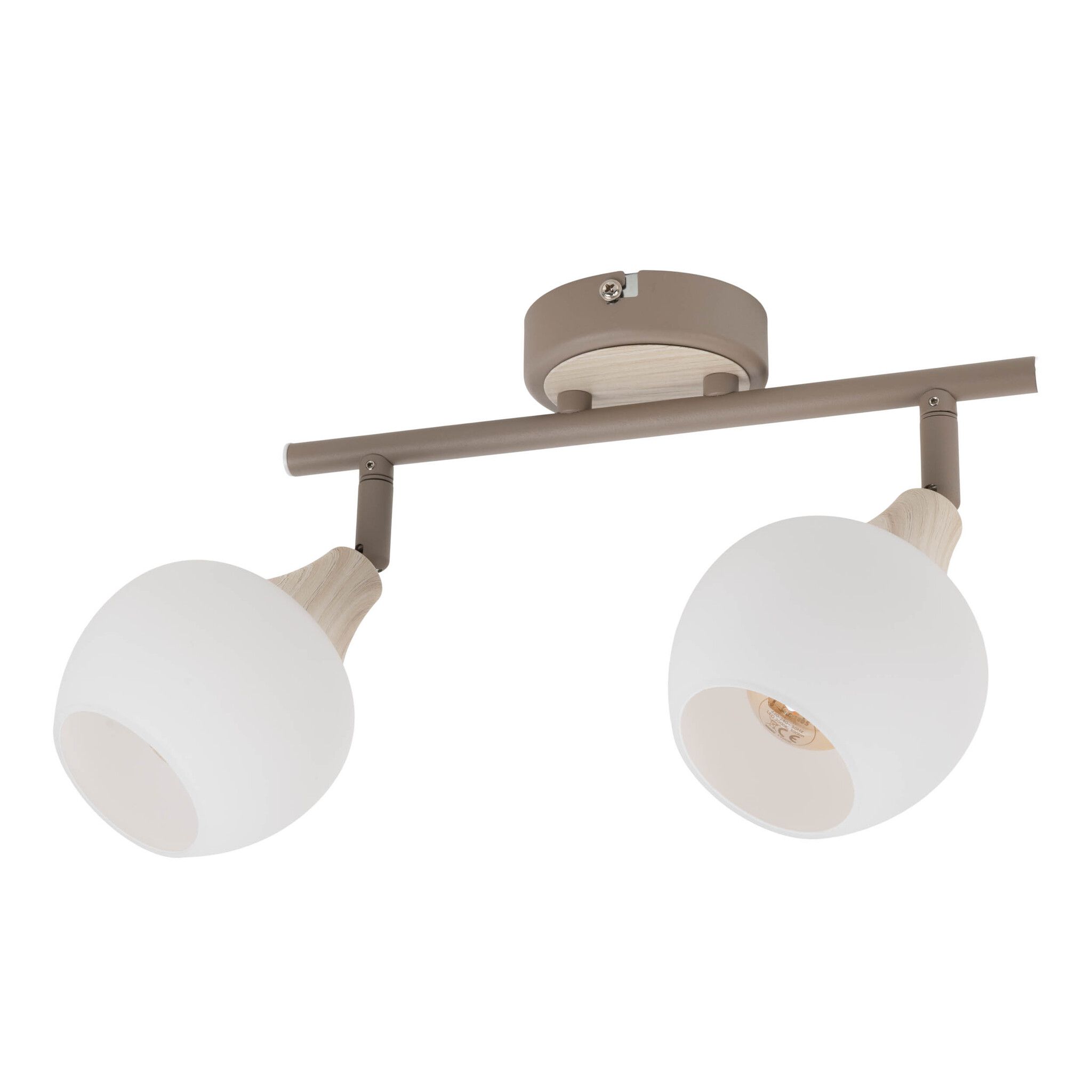 2er Deckenleuchte  MONACO  L: 28cm beige - IP20, E14, Beige