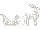 Silhouette Tuby Deer - IP44, Warmweiss, 158 LED
