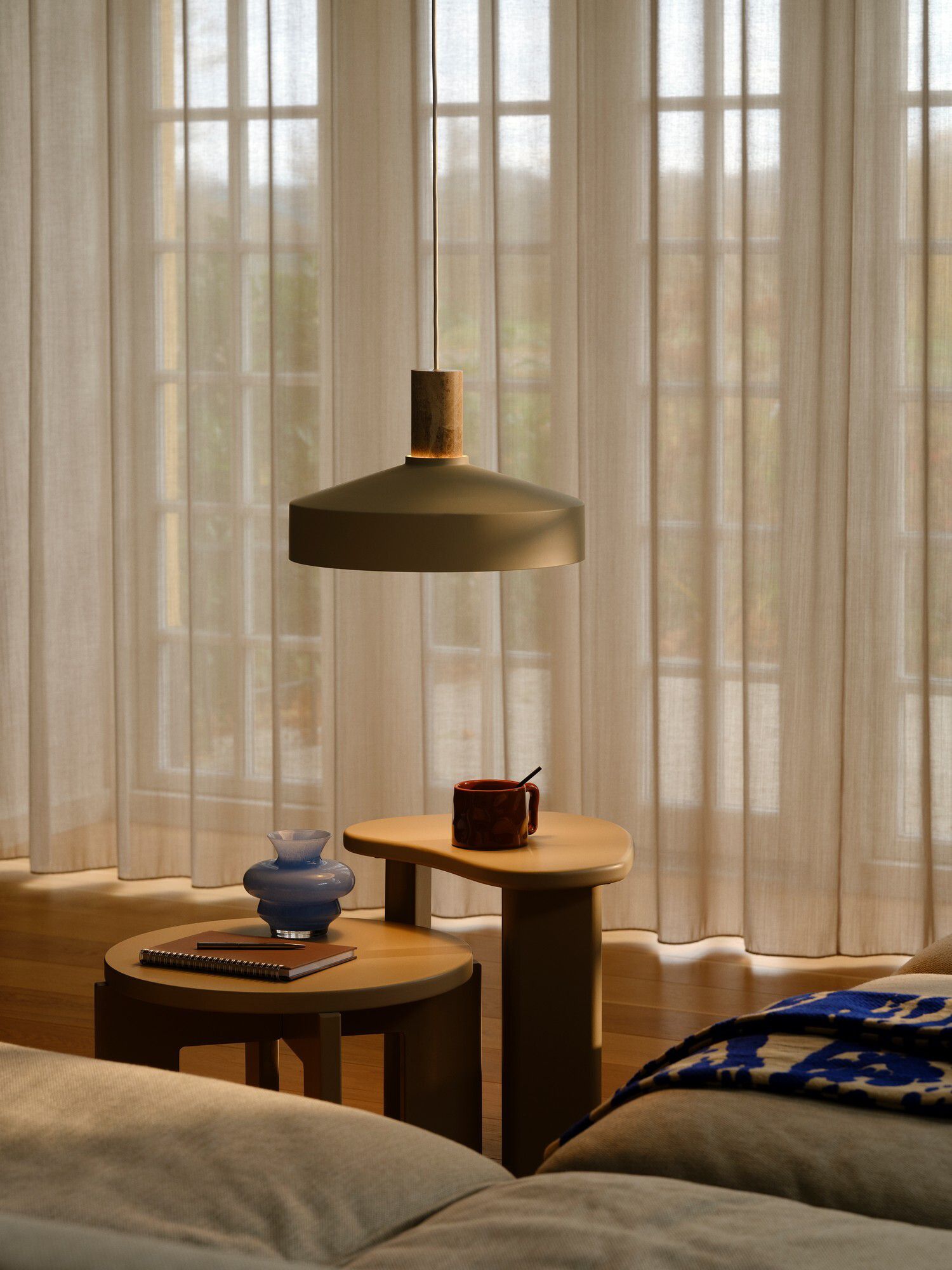 Pendelleuchte Elvas Marmor Beige - 60W, E27, IP20