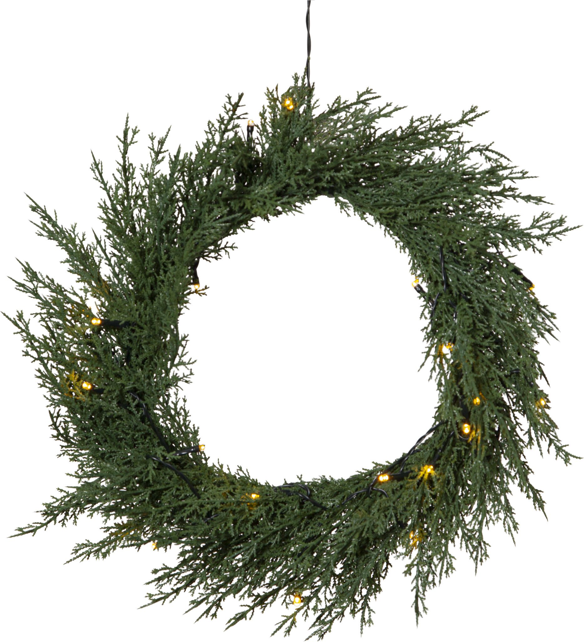 Kranz Thuja - IP44, Warmweiss, 20 LED's