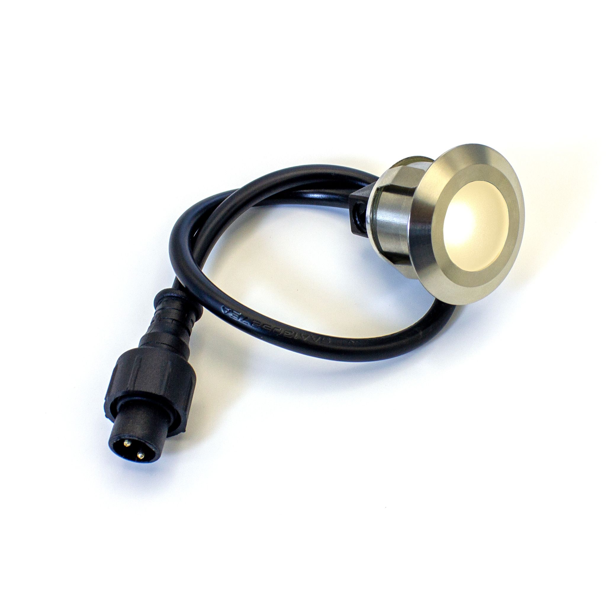 24V Bodeneinbauspot Duopack 34mm - 24V DC, 2x0.6W, 50lm, 3000K, IP67, edelstahl