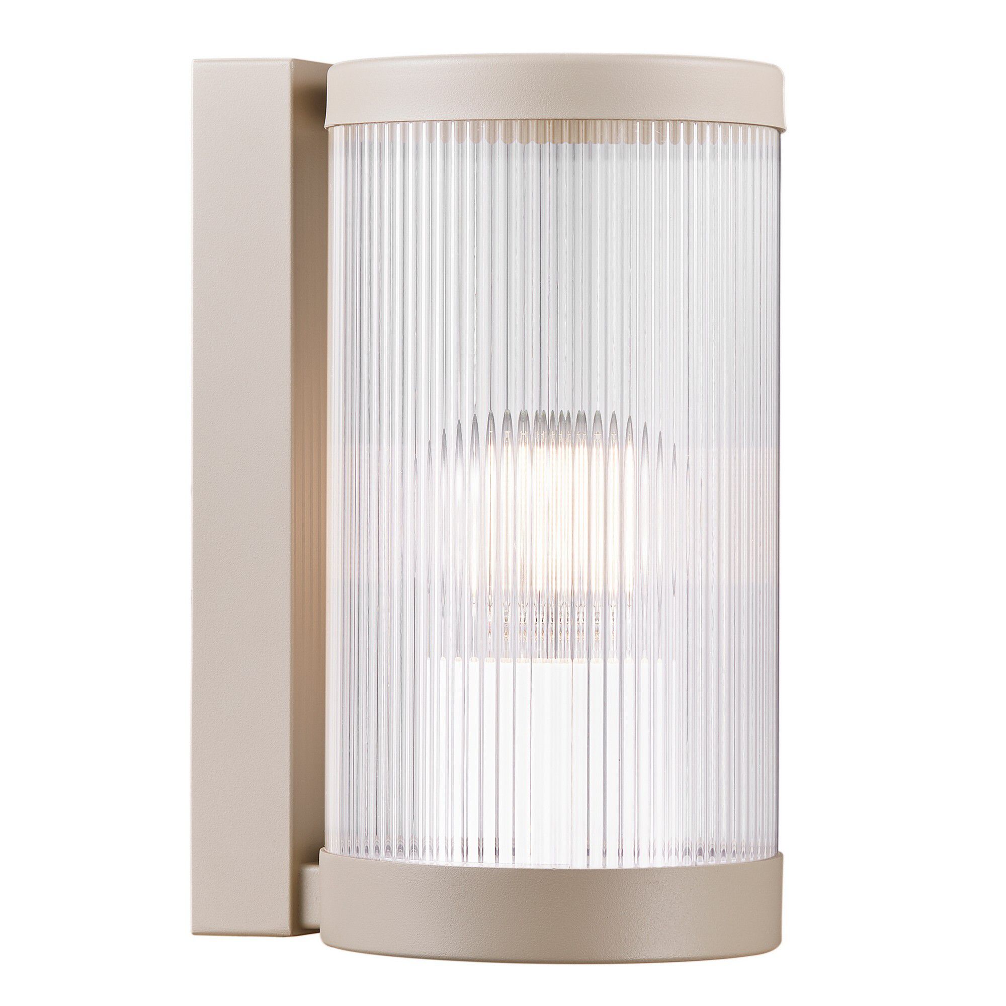 Wandleuchte COUPAR - 1xE27 (exklusiv), max.25W, IP54, sand, dimmbar (optional Leuchtmittel), D=130mm, H=250mm