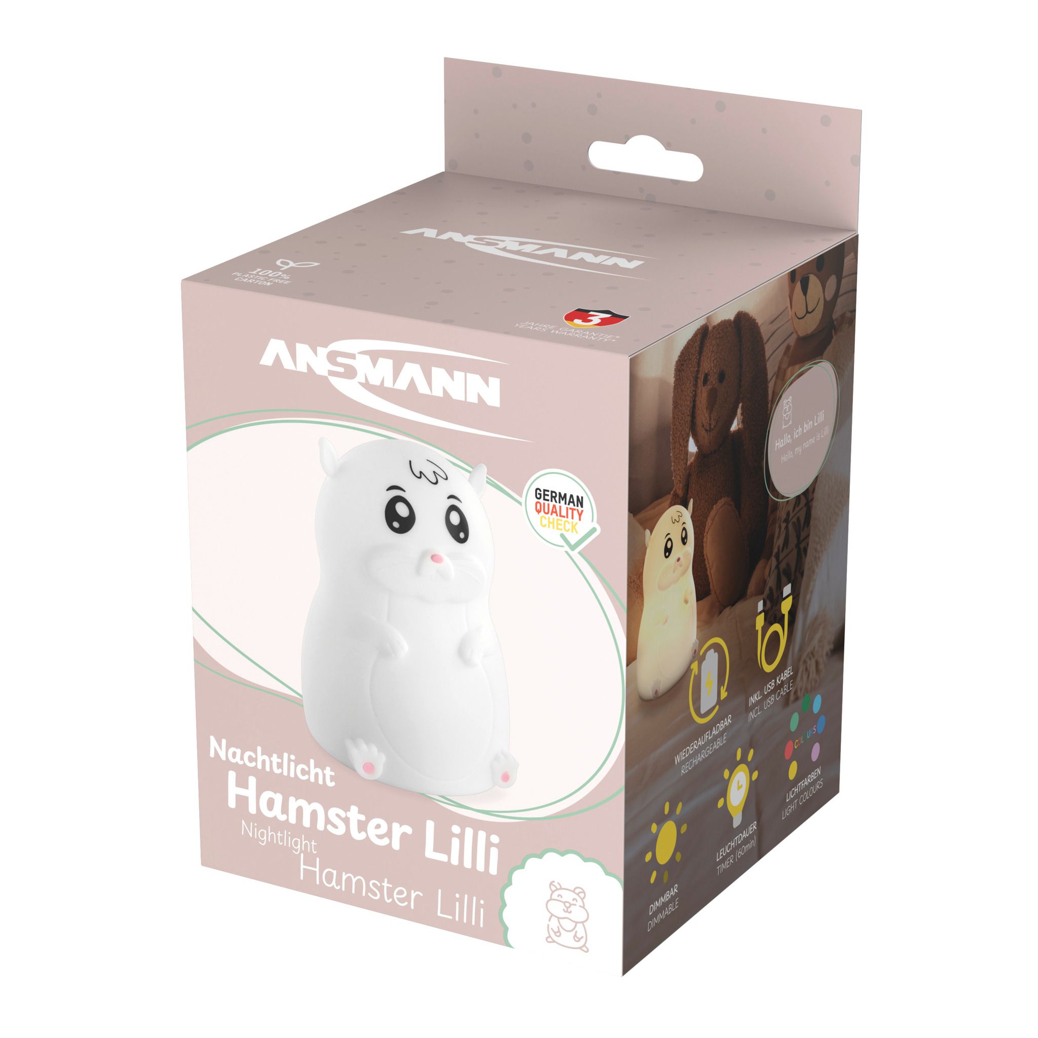 Nachtlicht Hamster - 0.2W, IP20, USB-Ladung