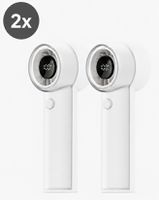 IRIS Mini-Handventilator Duopack AF16 weiss - 2x 2000mAh, inkl. USB-C Kabel, wiederaufladbar