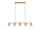 5er Pendelleuchte  DONIKA  L: 116 cm - IP20, G9, Braun