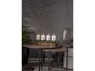 LED Pillar Kerze 4 pack Flamme Advent - Indoor, Weiss, 12.50 cm Höhe, Timerfunktion