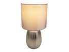 Tischleuchte Aurum H: 33 cm stahl-blank grau - E14, 40W, IP20