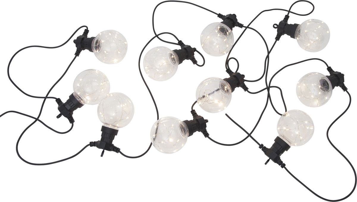 Lichterkette Big Circus Netzbetrieben - IP44, Warmweiss, 10 LED's, 450cm