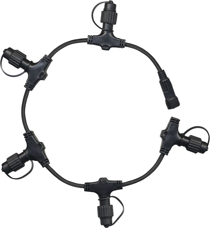 System 24 Extra, Verteil-Ring - Schwarz, mit 5 Schraubverbindungen