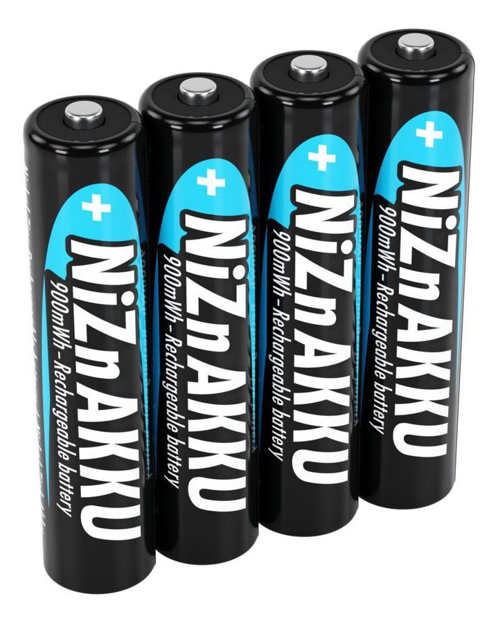 NiZN Akku Micro AAA 900mWh 4er - Micro AAA Akku 550 mAh