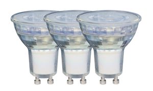 Trio-Pack LED GU10 Leuchtmittel - 4W, 345lm, 2700K, CRI 80, 36°, D=50mm, H=53mm