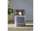 LED Pillar Kerze Flamme - Indoor, Schwarz, 12.5cm Höhe, Timerfunktion