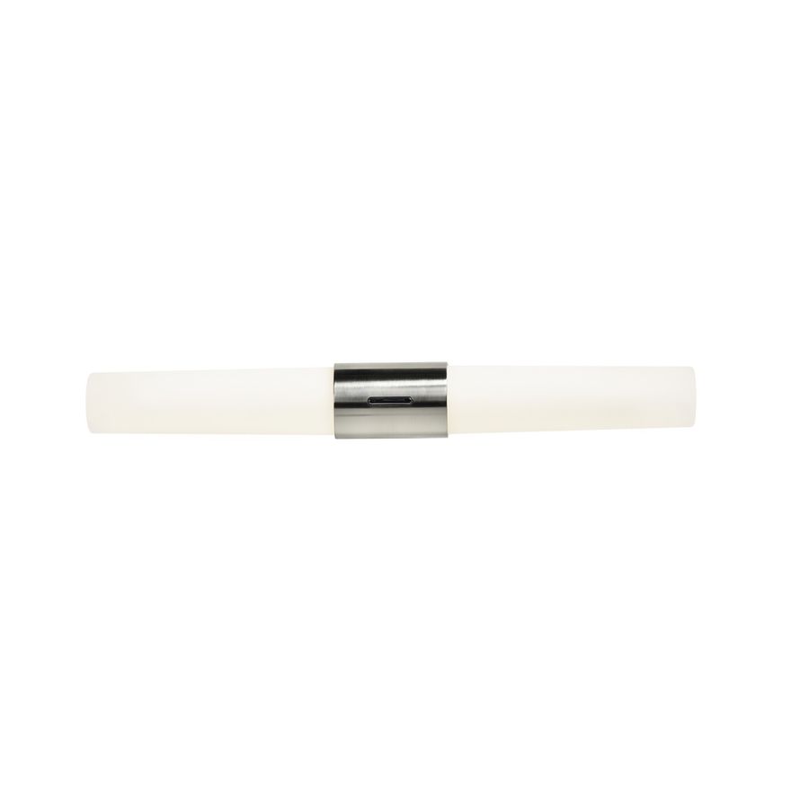Helva,  Doppel- Wandleuchte, Nickel - LED Modul, 9W, IP44