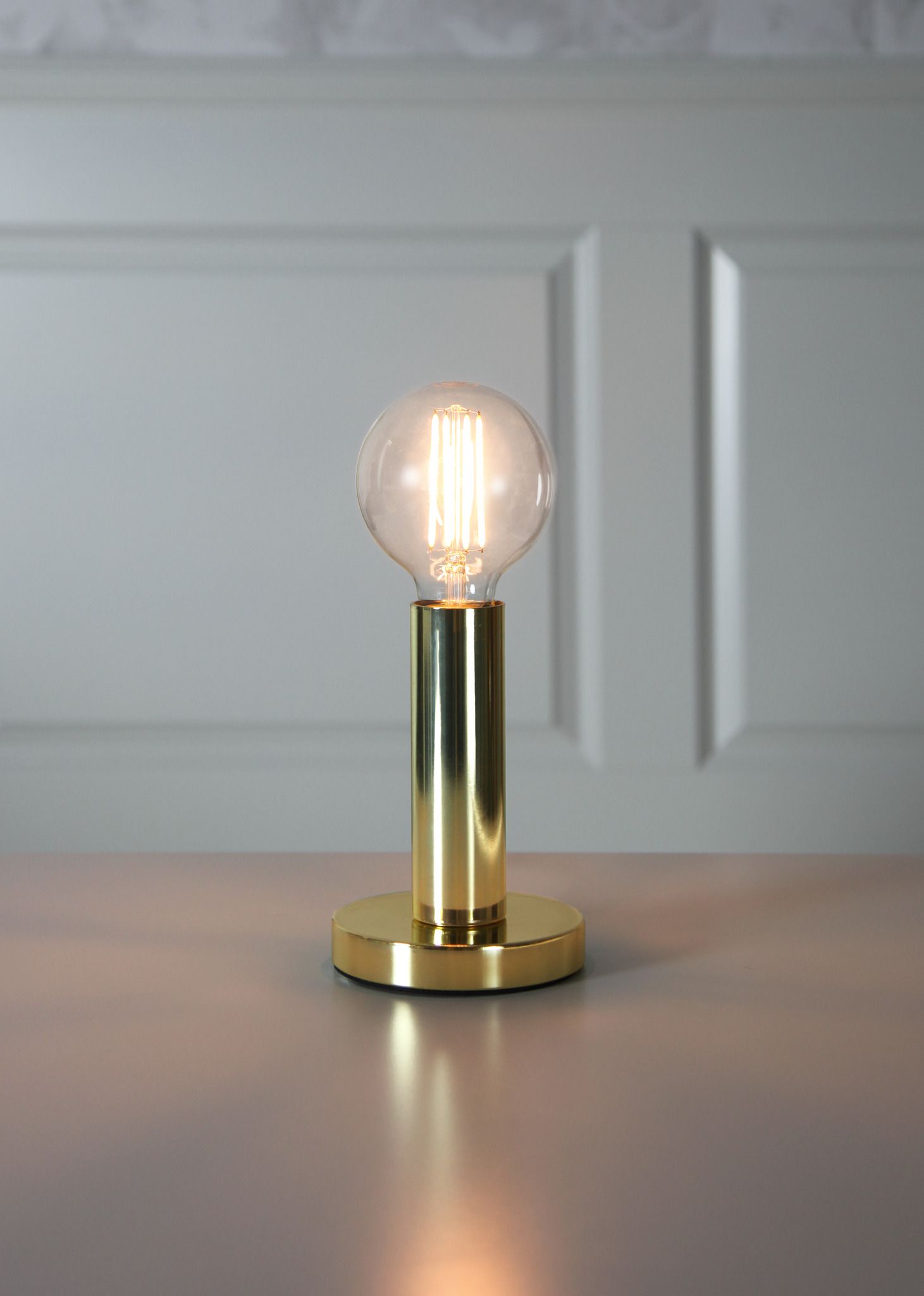 Tischleuchte E27 Glans - E27, Messing/gold, 230V AC