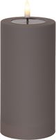 LED Pillar Kerze Flamme Soft - Indoor, Braun, 17.50 cm Höhe, Timerfunktion