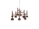 9er LED Pendelleuchte  SINGAPUR : 65cm kupfer - IP20, LED-Modul, Kupfer
