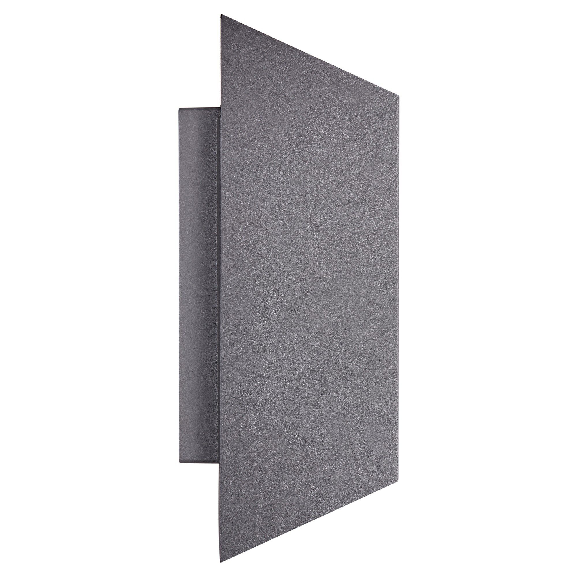 Nico Square 22, Wandleuchte , Anthra. - GU10, IP54, max.35W
