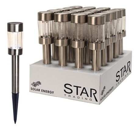 Display Solar Lights Bastia - Rostfreier Stahl, Lichtfarbe Weiss, 20 Stück im Display