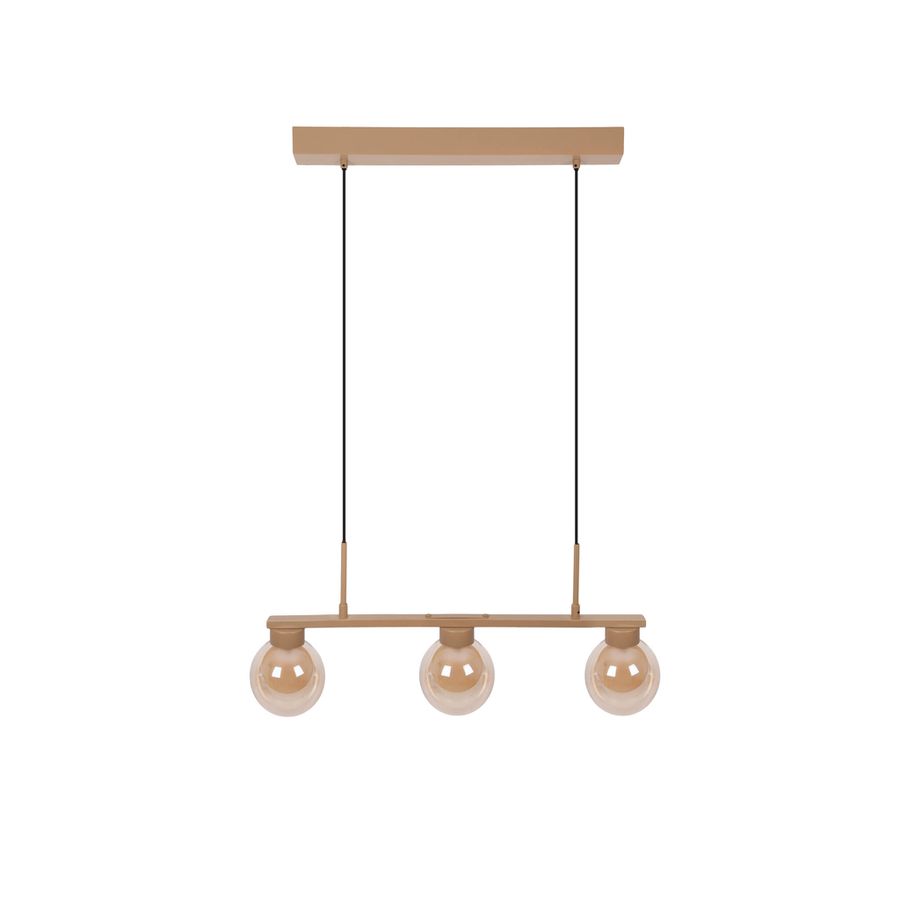 3er Pendelleuchte  DONIKA  L: 64cm - IP20, G9, Braun