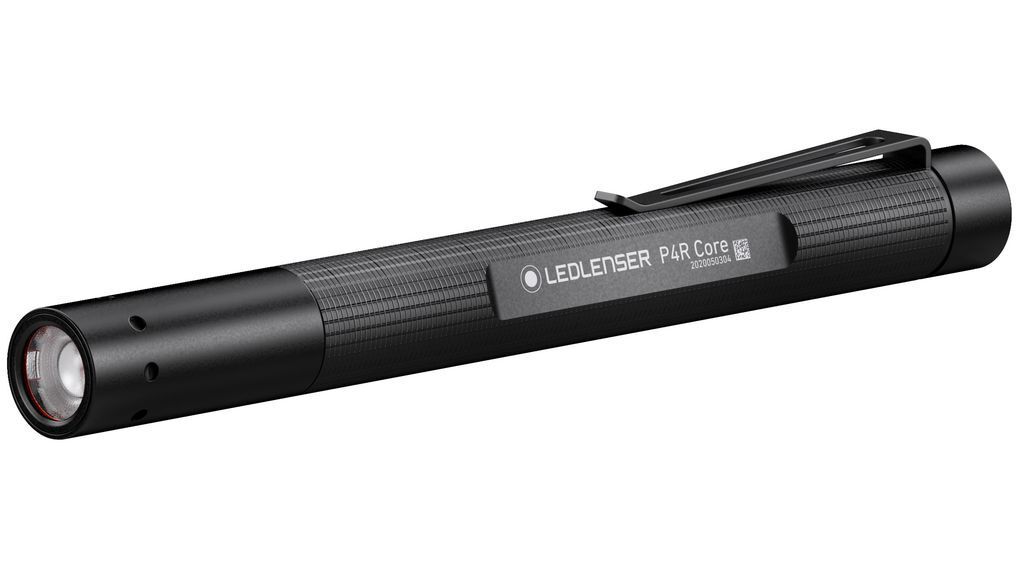 Taschenlampe P4R Core - 6000-7500K, Schwarz, Kopfdurchmesser 1.5 cm