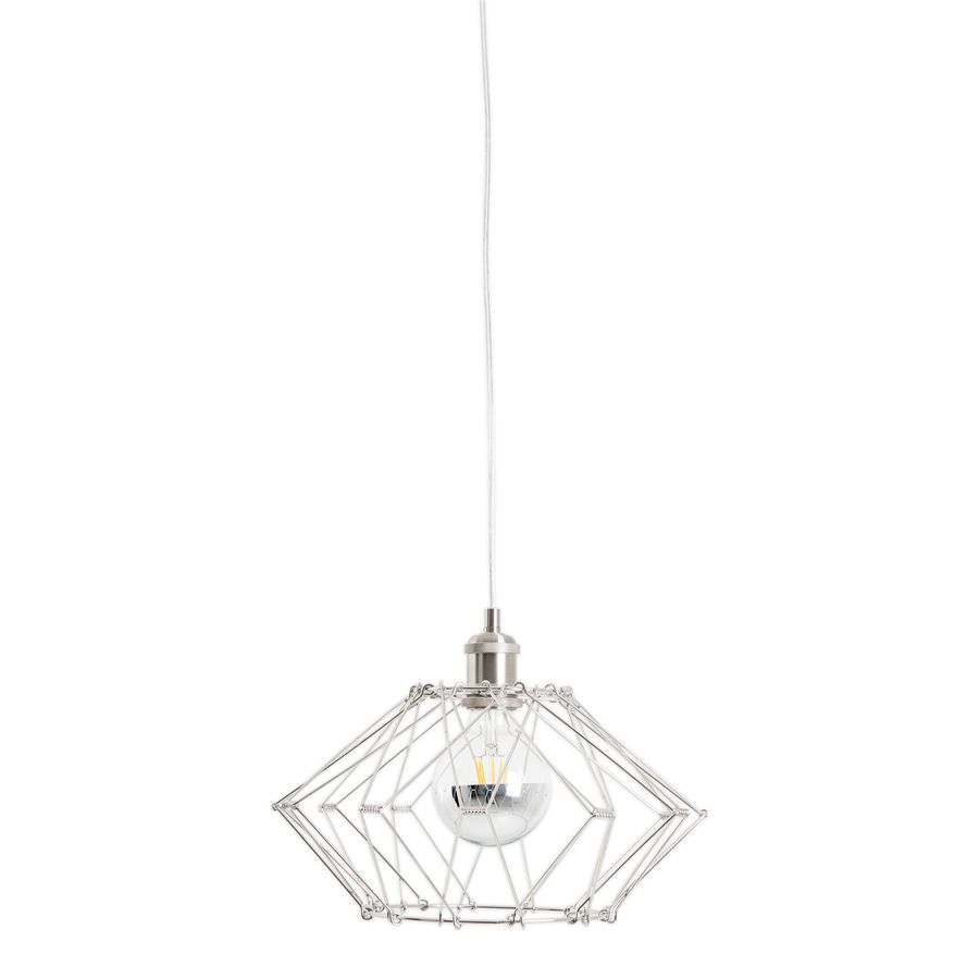 Metall-Pendelleuchte Fyn d:40cm silberfarben - E27, 40W, IP20