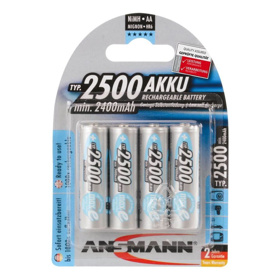 NiMH Akku Mignon AA Type 2500 - 4er Blister