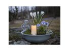 Bougie de tombe LED Serene - Outdoor, Weiss, 10cm Höhe, Timerfunktion