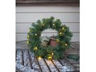 Künstlicher Weihnachtskranz Alaska - grün, 20 LED's, 38cm Höhe