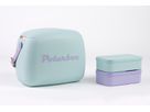 Polarbox CoolerBag baby blue 6l inkl. 2 Frischhalte-Dosen blau & lila - Kühlbox, 6l, Vintage Design