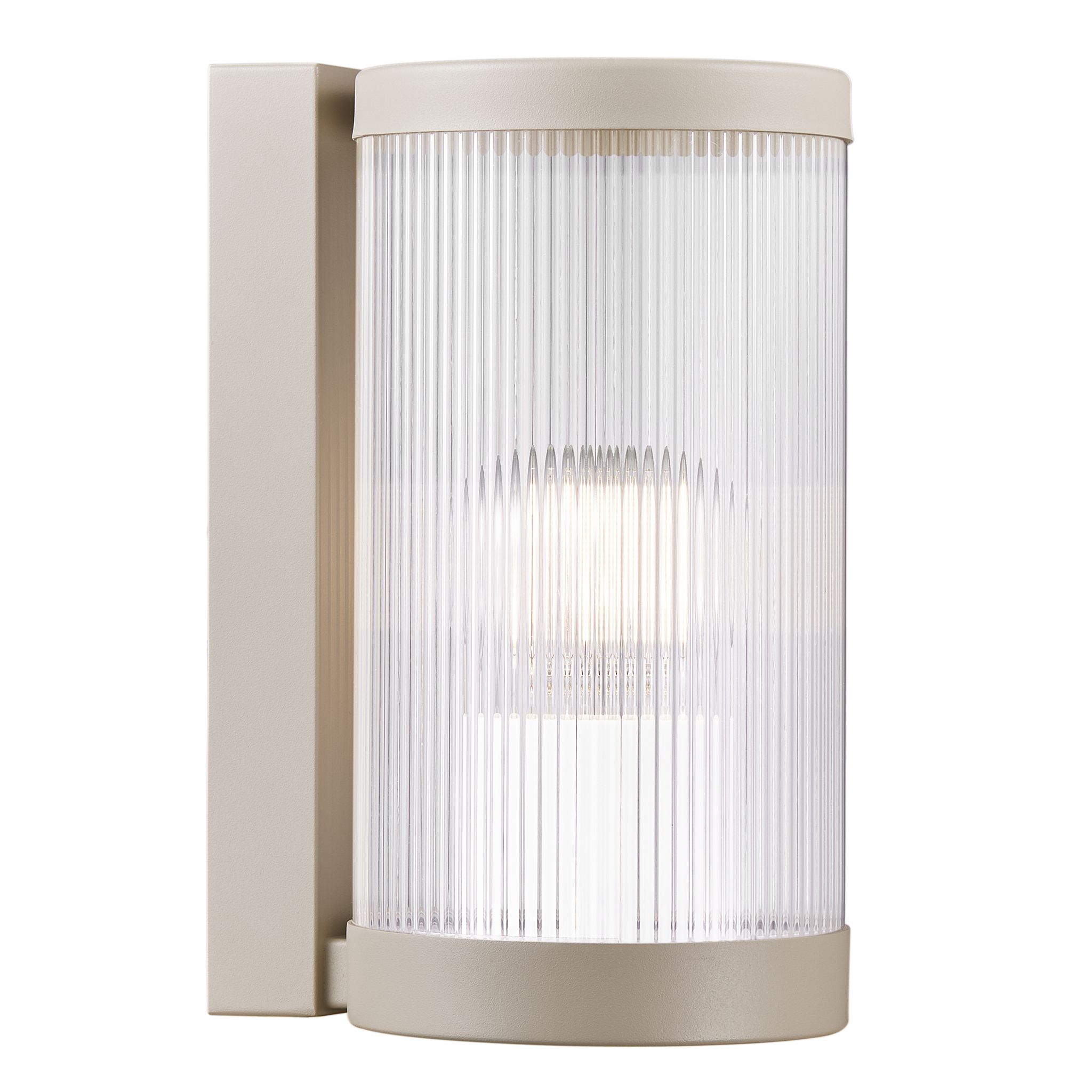 Wandleuchte COUPAR - 1xE27 (exklusiv), max.25W, IP54, sand, dimmbar (optional Leuchtmittel), D=130mm, H=250mm