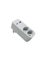 USB-C Abzweigstecker - 2x T13, 1x USB-C, 1x USB-A PD 20W, weiss